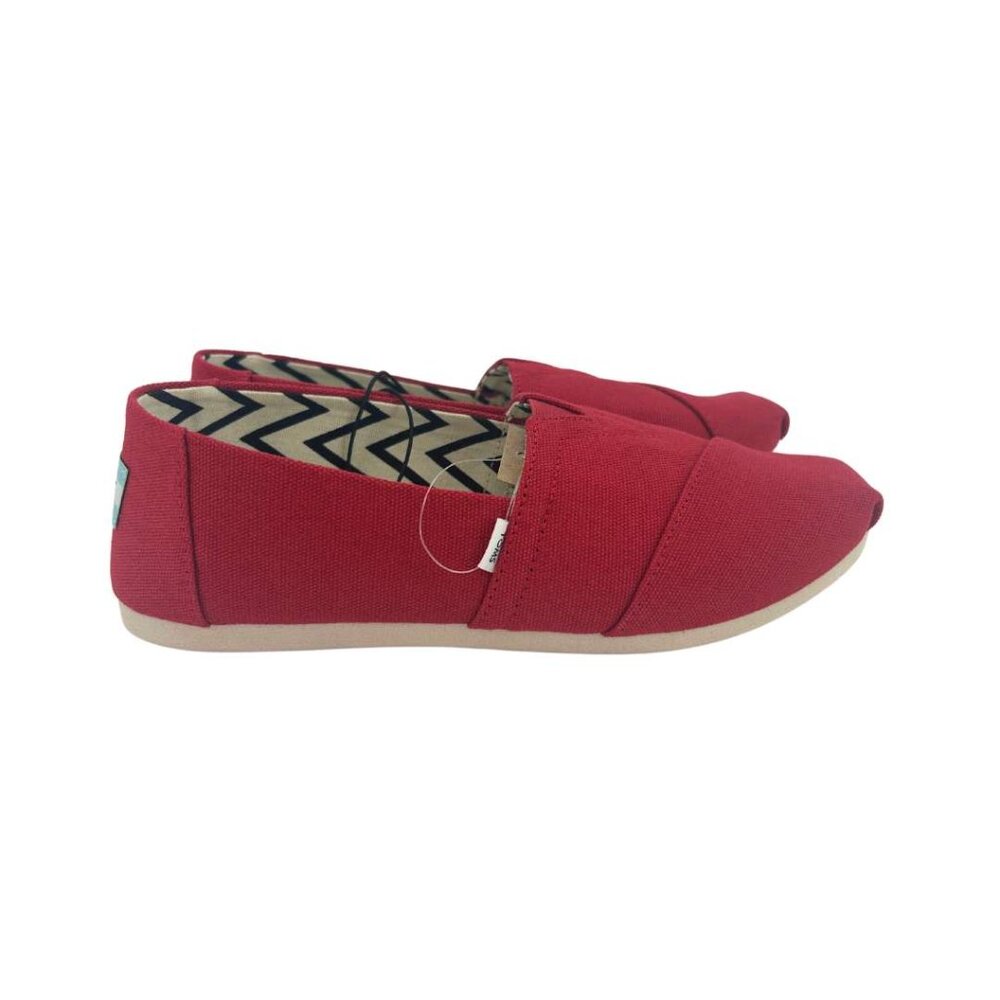 Toms | Women's Canvas Loafer | Red | Classic | Slip-On | Various Sizes **NEW